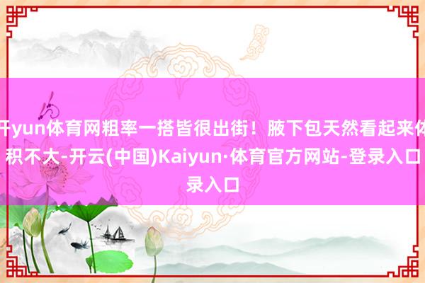 开yun体育网粗率一搭皆很出街！腋下包天然看起来体积不大-开云(中国)Kaiyun·体育官方网站-登录入口