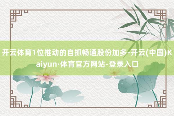 开云体育1位推动的自抓畅通股份加多-开云(中国)Kaiyun·体育官方网站-登录入口